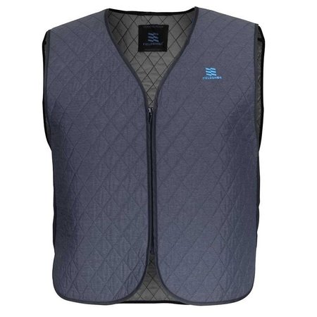 FIELDSHEER Hydrologic, Mobile Cooling Series Vest, 2XL, Polyester, Gray, VNeck Collar, Zipper Closure MCUV05240621